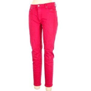 Banana Republic Denim Mid-Rise Skinny Dark Pink Women's Jeans Size 28 NWOT